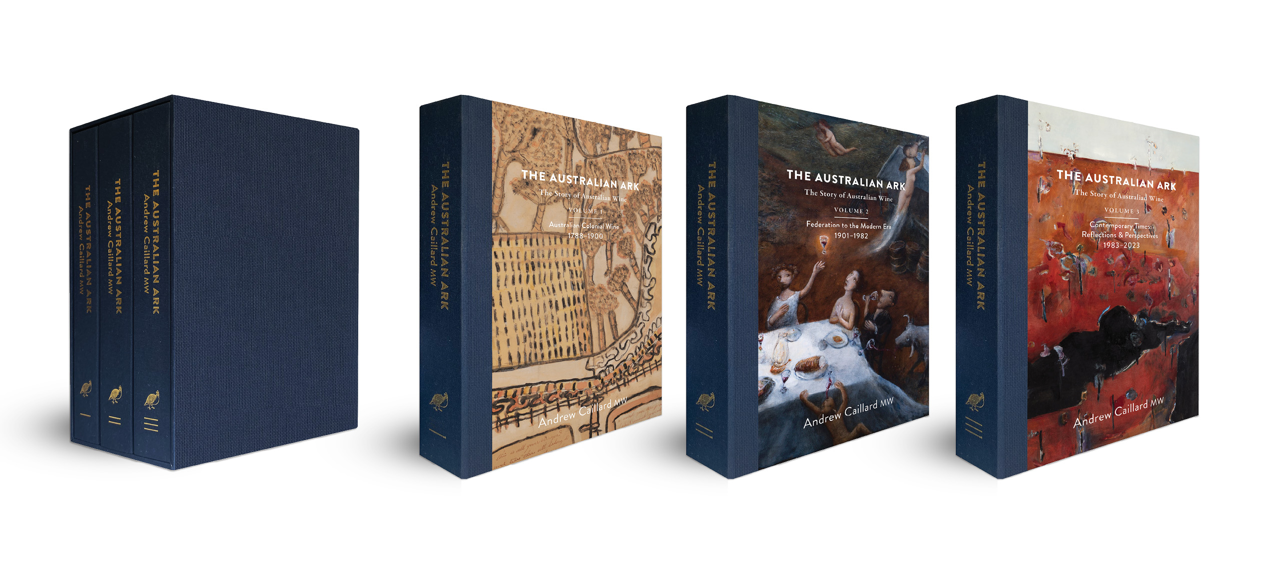 Set of books with blue covers